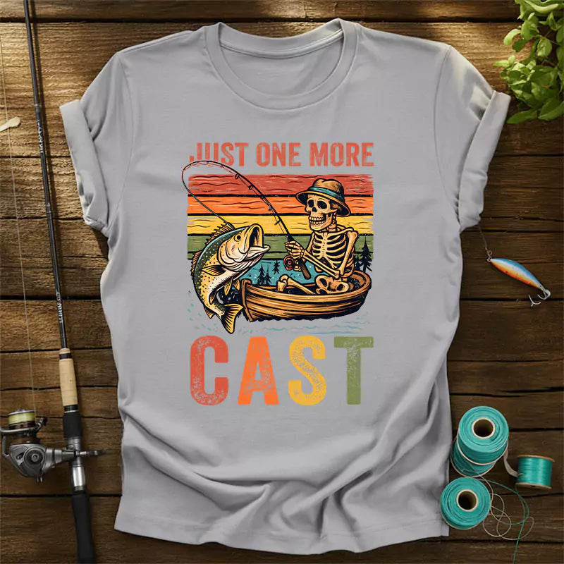 Just One More Cast Skeleton Fishing T-Shirt