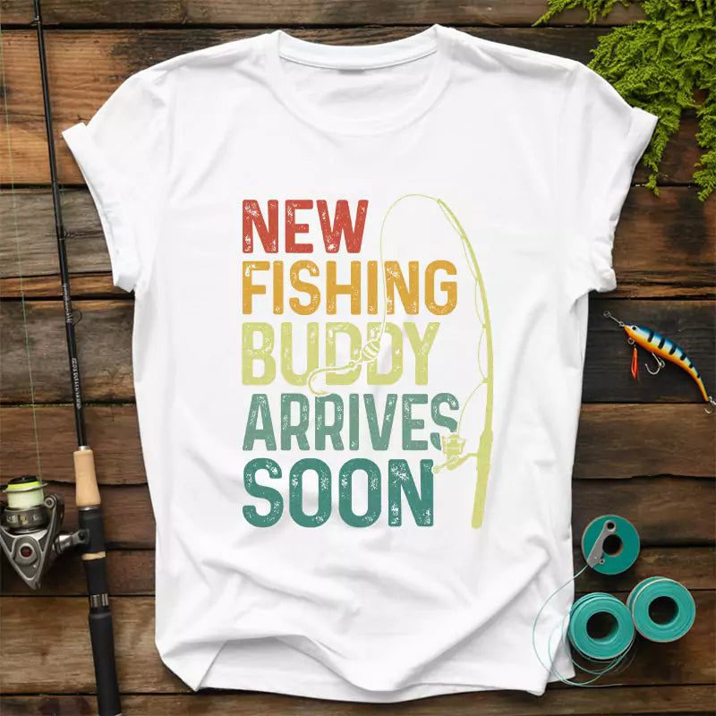 New Fishing Buddy Arrives Soon T-Shirt