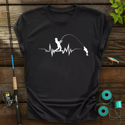 Fishing Heart Pulse T-Shirt