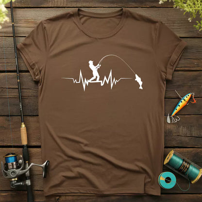 Fishing Heart Pulse T-Shirt