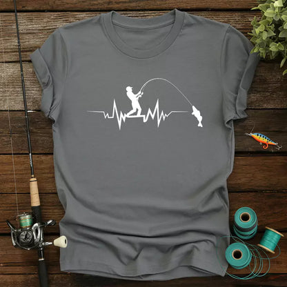 Fishing Heart Pulse T-Shirt