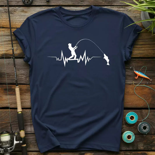 Fishing Heart Pulse T-Shirt
