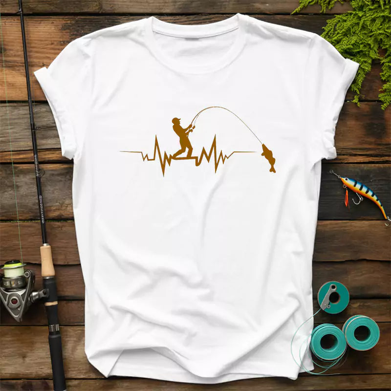 Fishing Heart Pulse T-Shirt