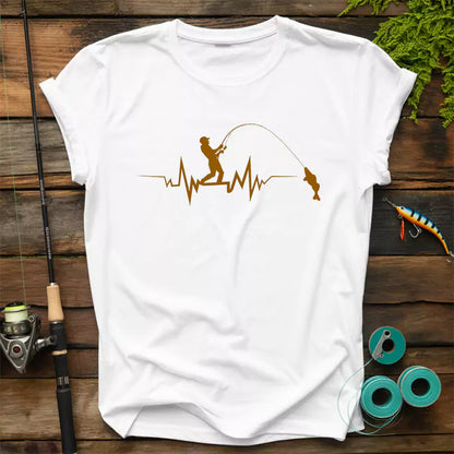 Fishing Heart Pulse T-Shirt