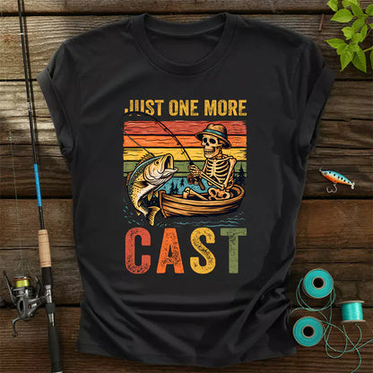 Just One More Cast Skeleton Fishing T-Shirt