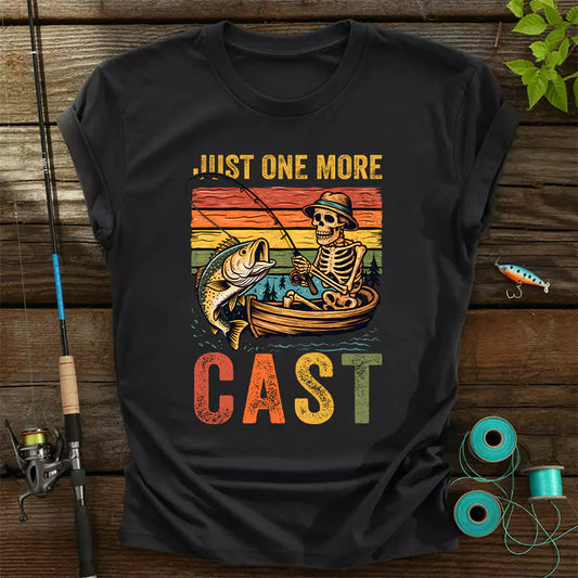Just One More Cast Skeleton Fishing T-Shirt