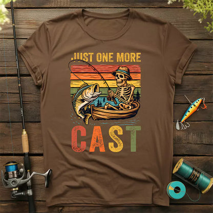 Just One More Cast Skeleton Fishing T-Shirt