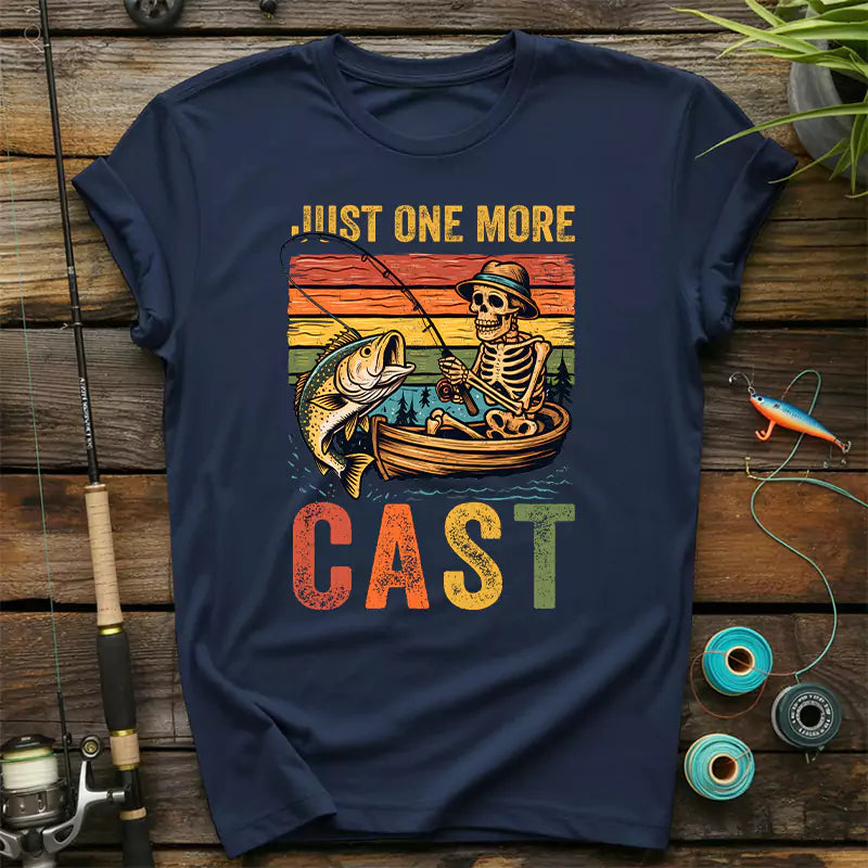 Just One More Cast Skeleton Fishing T-Shirt