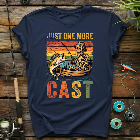 Just One More Cast Skeleton Fishing T-Shirt