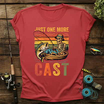 Just One More Cast Skeleton Fishing T-Shirt