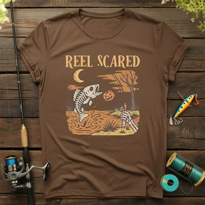 Reel Scared Halloween Fishing T-Shirt
