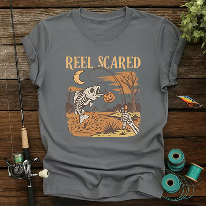 Reel Scared Halloween Fishing T-Shirt
