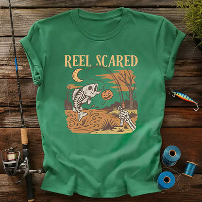 Reel Scared Halloween Fishing T-Shirt