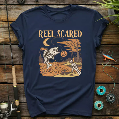 Reel Scared Halloween Fishing T-Shirt